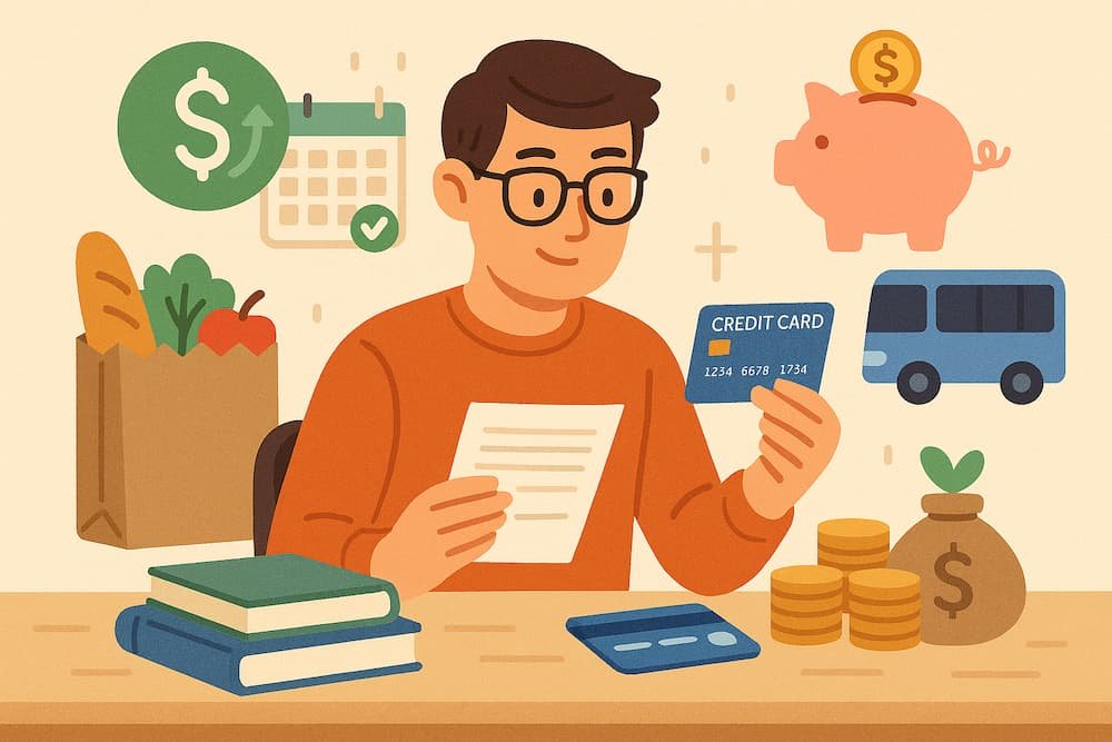 Responsible student credit card usage with small purchases and on-time payments