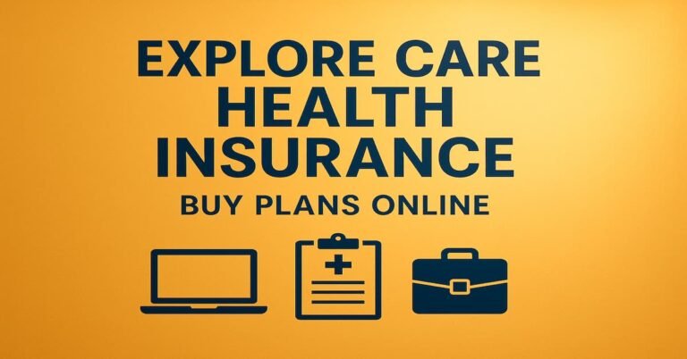 Discover Care Health Insurance plans, easy online purchase, and hassle-free claim process with user-friendly features and icons