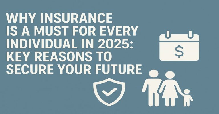 Why Insurance is a Must for Every Individual in 2025: Key Reasons to Secure Your Future with icons representing financial security, family protection, and future planning